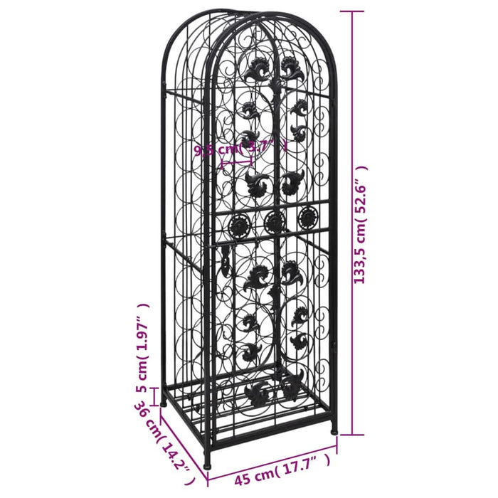 Suport sticle de vin pentru 45 de sticle, metal - WALTI WALTI