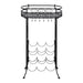 Suport sticle de vin pentru 9 sticle, cu suport pahar, metal - WALTI WALTI