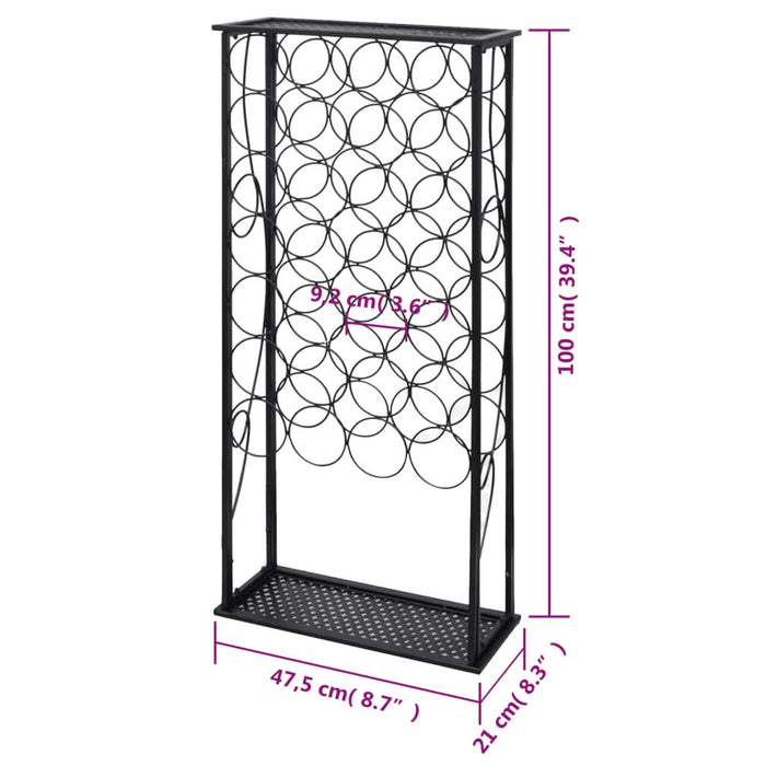 Suport sticle de vin pentru 28 de sticle, metal - WALTI WALTI