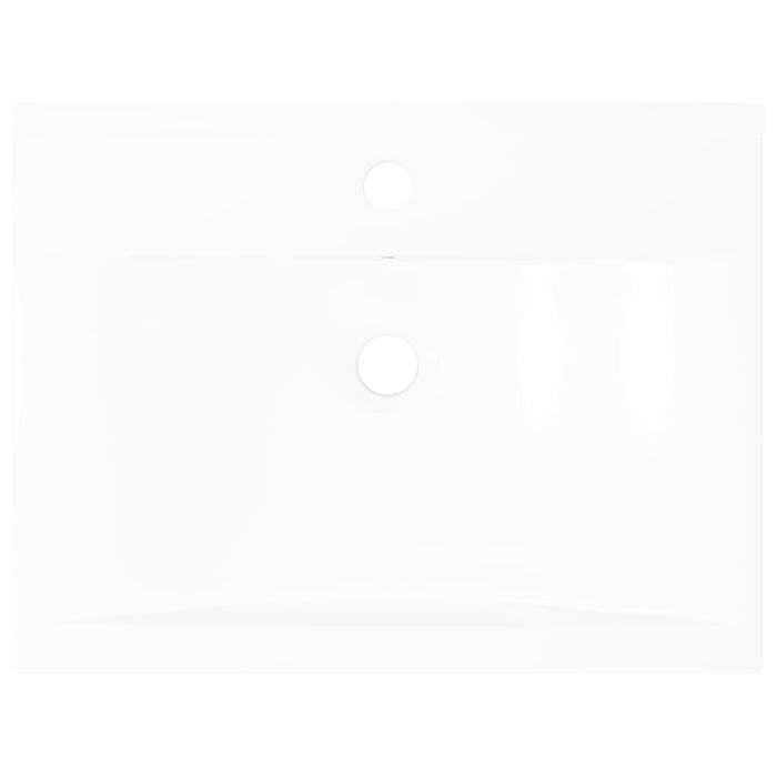 Chiuvetă dreptunghiulară din ceramică cu preaplin și scurgere 60x46 cm - WALTI WALTI