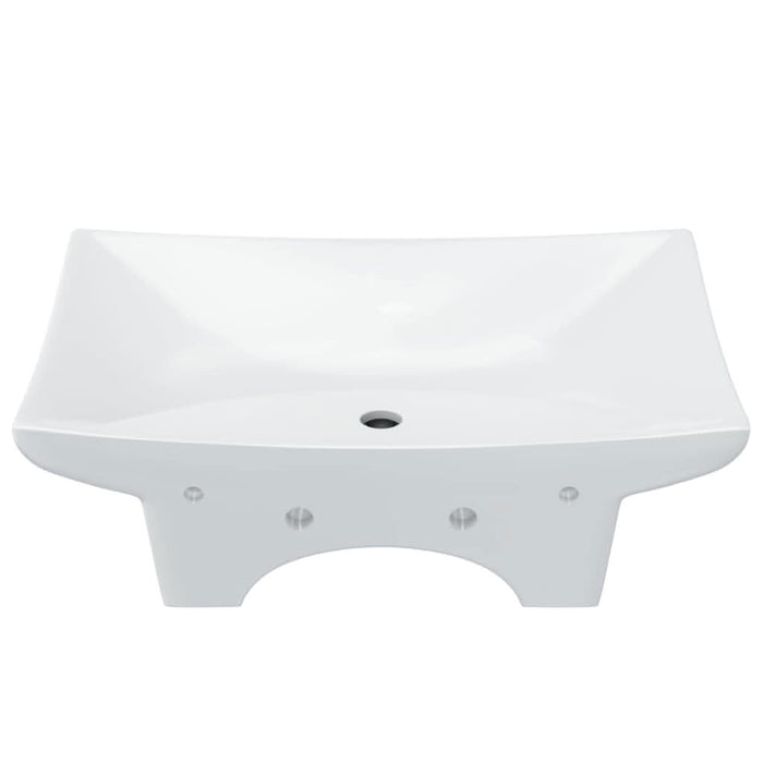 Chiuvetă dreptunghiulară cu preaplin & gaură robinet, ceramică - WALTI WALTI