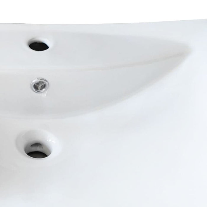 Chiuvetă dreptunghiulară cu preaplin & gaură robinet, ceramică - WALTI WALTI
