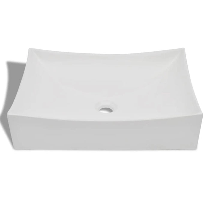 Chiuvetă ceramică porțelan pt. baie, design artistic, alb extralucios - WALTI WALTI