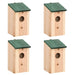 Căsuțe de păsări, 4 buc., 12x12x22 cm, lemn - WALTI WALTI