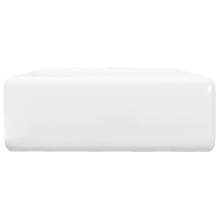 Chiuvetă pătrată din ceramică cu preaplin și scurgere 41 x 41 cm - WALTI WALTI