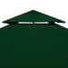 Copertină rezervă acoperiș pavililion, verde, 3x3 m, 310 g/m² - WALTI WALTI