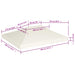 Copertină rezervă acoperiș pavilion, alb crem, 3x4 m, 310 g/m² - WALTI WALTI