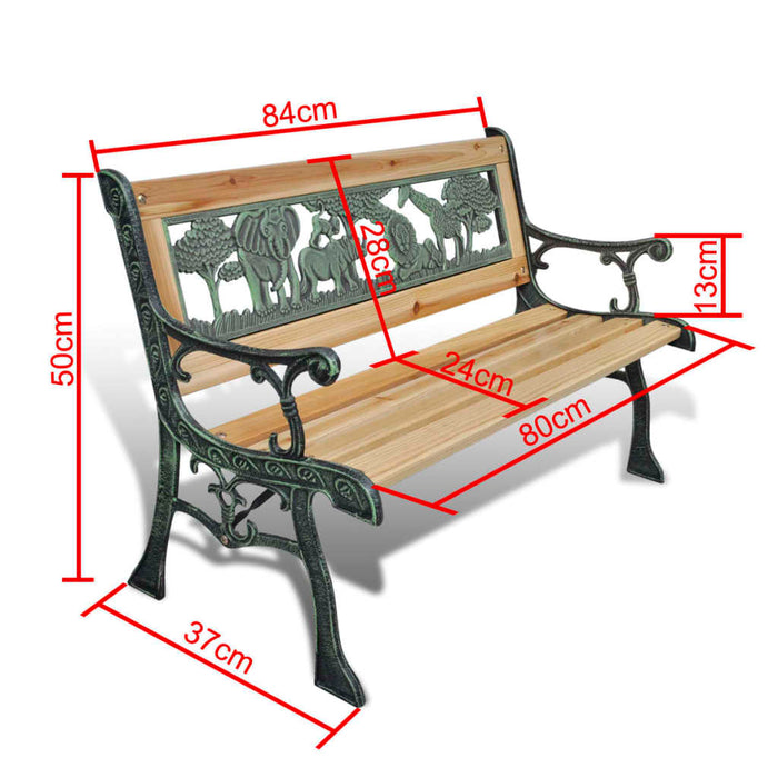 Bancă de grădină pentru copii, 84 cm, lemn - WALTI WALTI