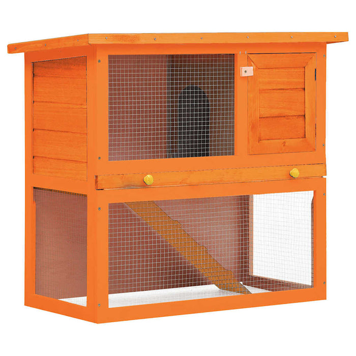 Cușcă de exterior iepuri cușcă adăpost animale mici, 1 ușă, lemn - WALTI WALTI