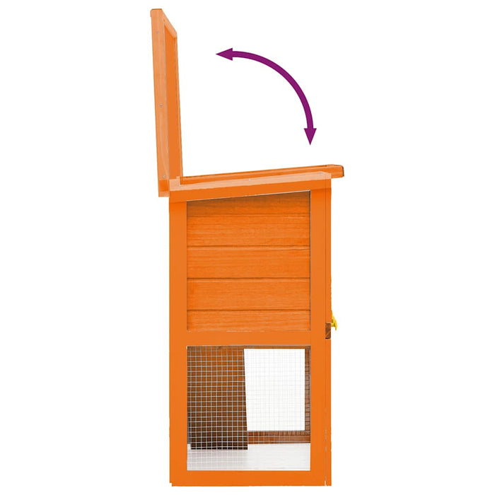 Cușcă de exterior iepuri cușcă adăpost animale mici, 1 ușă, lemn - WALTI WALTI