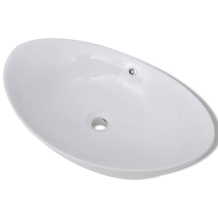 Chiuvetă ovală cu preaplin, 59 x 38,5 cm, ceramică de lux - WALTI WALTI