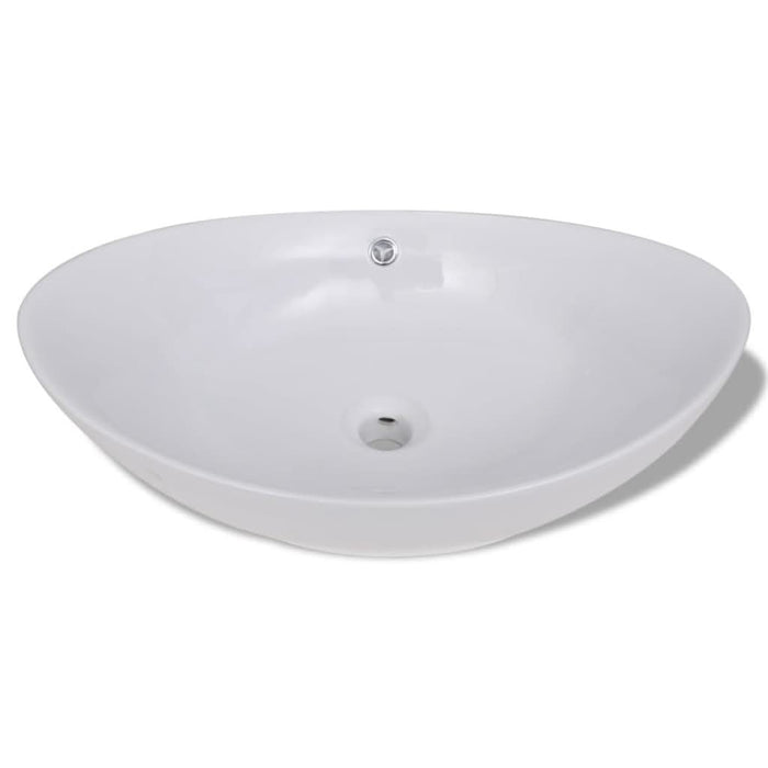 Chiuvetă ovală cu preaplin, 59 x 38,5 cm, ceramică de lux - WALTI WALTI