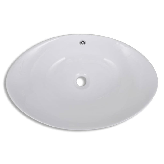 Chiuvetă ovală cu preaplin, 59 x 38,5 cm, ceramică de lux - WALTI WALTI