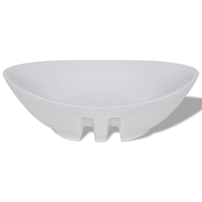 Chiuvetă ovală cu preaplin, 59 x 38,5 cm, ceramică de lux - WALTI WALTI