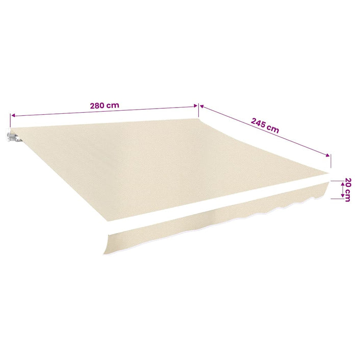 Pânză de copertină, crem, 3 x 2,5 m, (cadrul nu este inclus) - WALTI WALTI