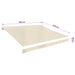 Pânză de copertină, crem, 3 x 2,5 m, (cadrul nu este inclus) - WALTI WALTI