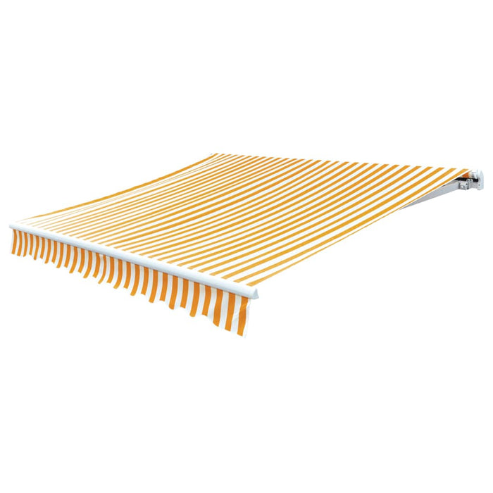 Pânză de rezervă copertină, galben și alb, 6x3 m, poliester WALTI