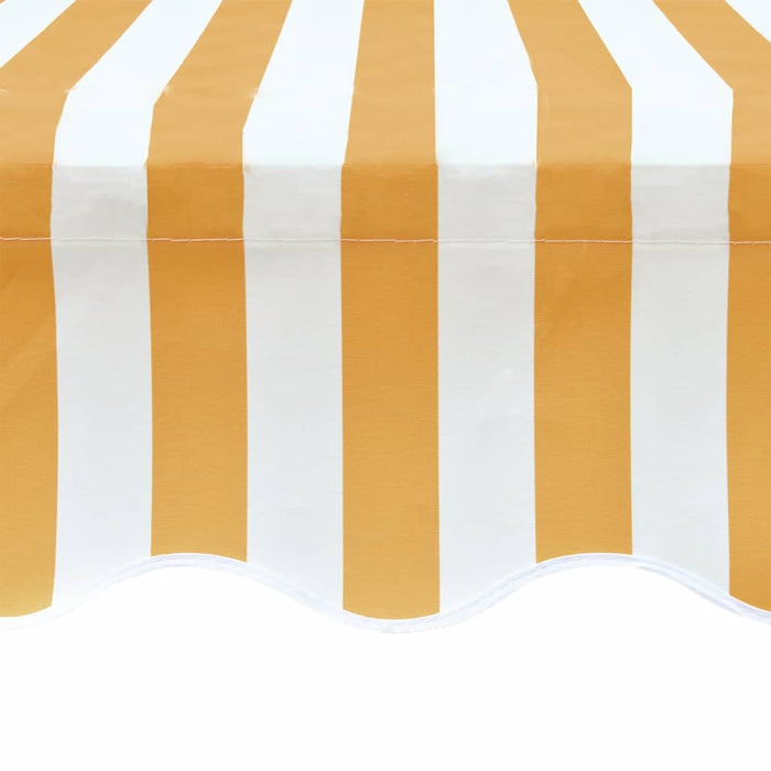 Pânză de rezervă copertină, galben și alb, 6x3 m, poliester WALTI