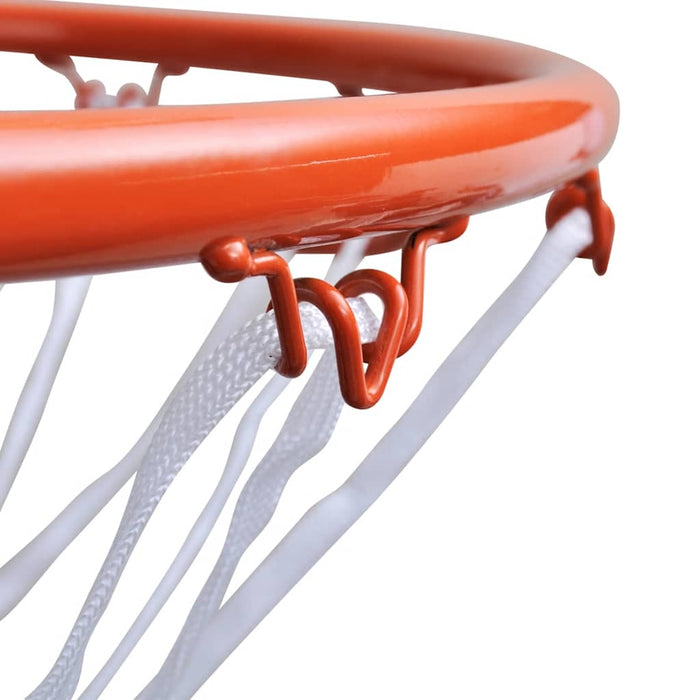 Set coș de poartă de baschet, inel cu plasă, portocaliu, 45 cm - WALTI WALTI