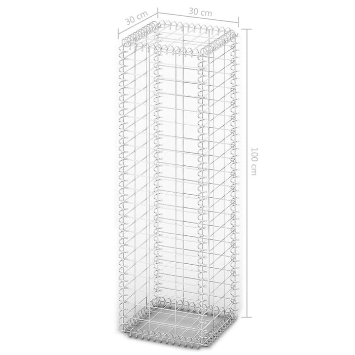 Coș gabion cu capace, sârmă galvanizată, 100 x 30 x 30 cm - WALTI WALTI