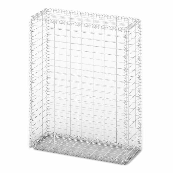 Coș gabion cu capace, sârmă galvanizată, 100 x 80 x 30 cm - WALTI WALTI