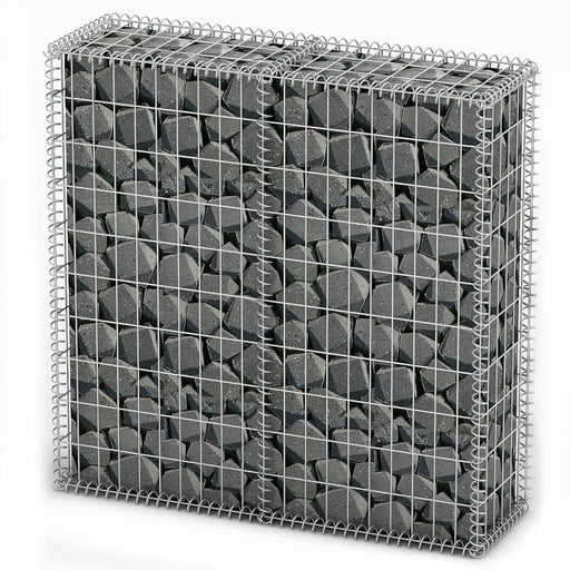 Coș gabion cu capace, sârmă galvanizată, 100 x 100 x 30 cm - WALTI WALTI