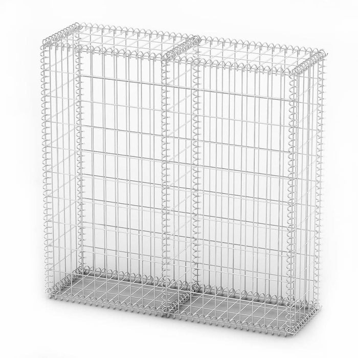 Coș gabion cu capace, sârmă galvanizată, 100 x 100 x 30 cm - WALTI WALTI