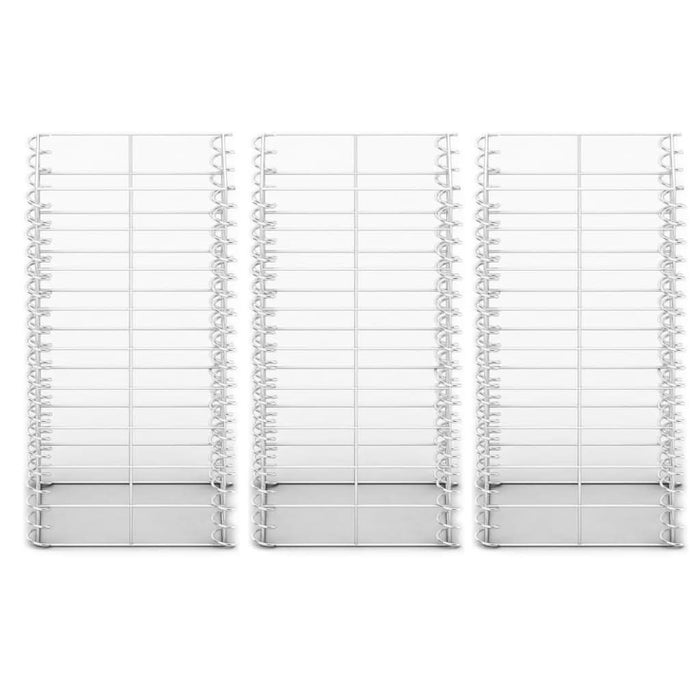 Set gabioane, 3 buc., sârmă galvanizată, 25 x 25 x 50 cm - WALTI WALTI