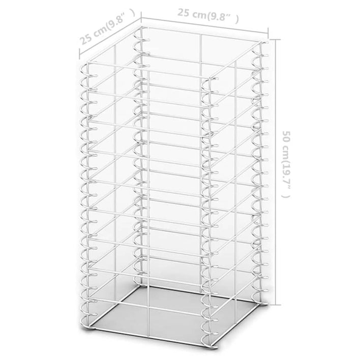 Set gabioane, 3 buc., sârmă galvanizată, 25 x 25 x 50 cm - WALTI WALTI