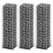 Set gabioane, 3 buc, sârmă galvanizată, 25 x 25 x 100 cm - WALTI WALTI
