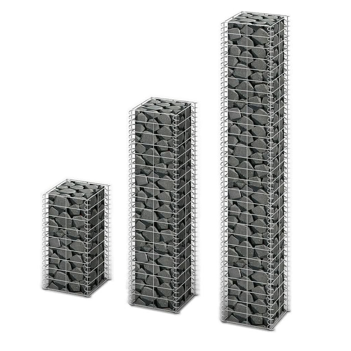 Set gabioane, 3 buc, sârmă galvanizată - WALTI WALTI
