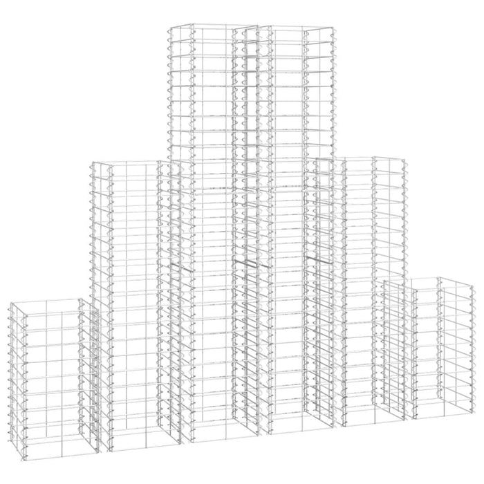 Set gabioane, 6 buc., sârmă galvanizată - WALTI WALTI