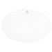 Chiuvetă ovală cu preaplin & orificiu robinet, ceramică de lux - WALTI WALTI