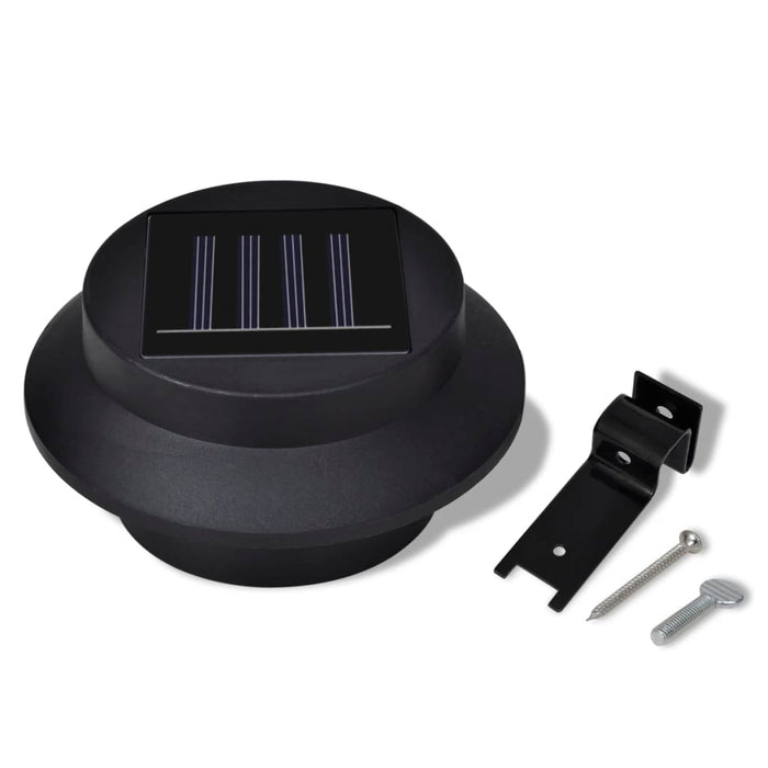 Lampă solară pentru exterior 6 pcs Lumină pentru gard Neagră - WALTI WALTI