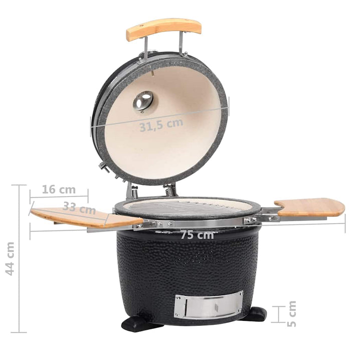 Kamado Grătar cu afumătoare din ceramică 44 cm - WALTI WALTI