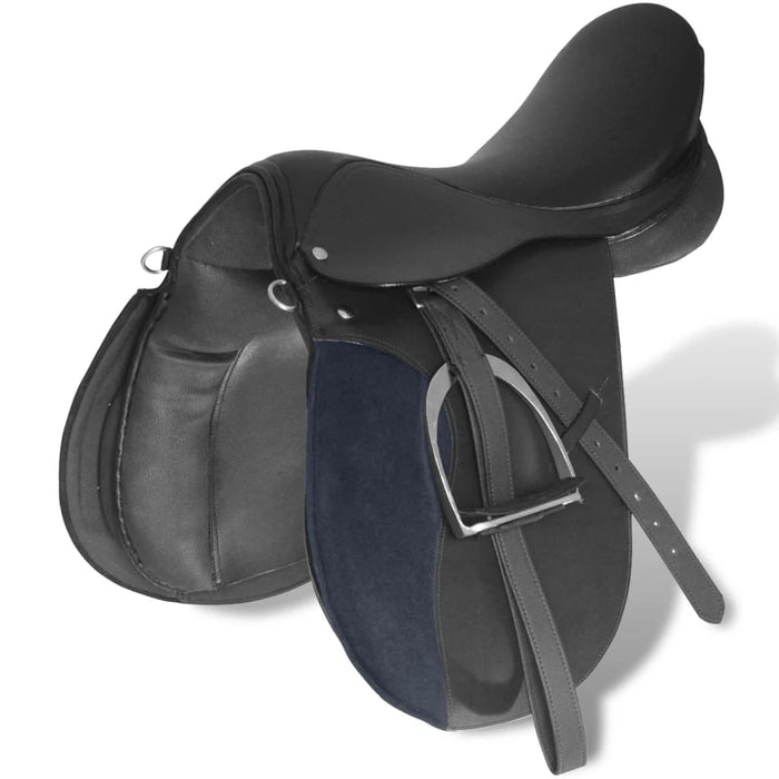 Set șa călărie 5-în-1 16", piele naturală, negru, 14 cm - WALTI WALTI
