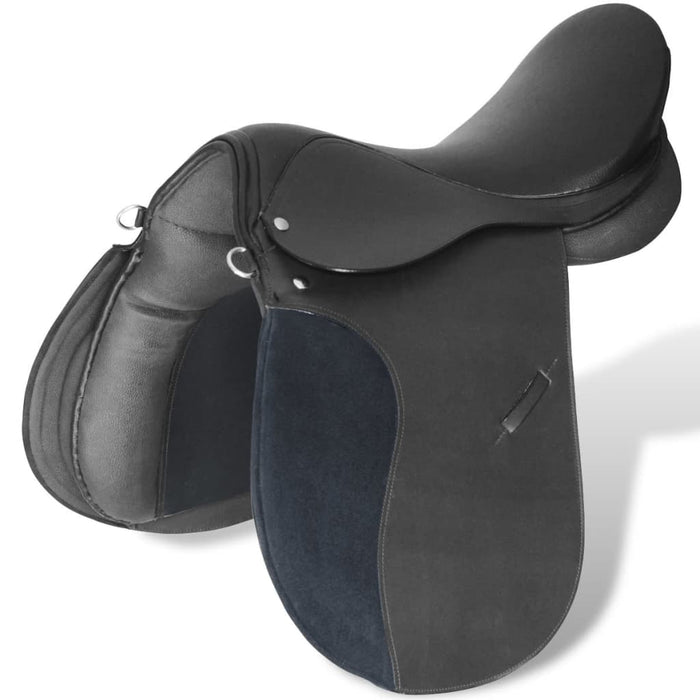Set șa călărie 5-în-1 16", piele naturală, negru, 14 cm - WALTI WALTI