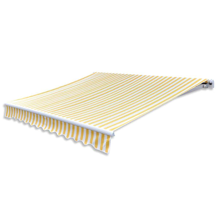Copertină pliabilă, 600 cm, galben & alb WALTI