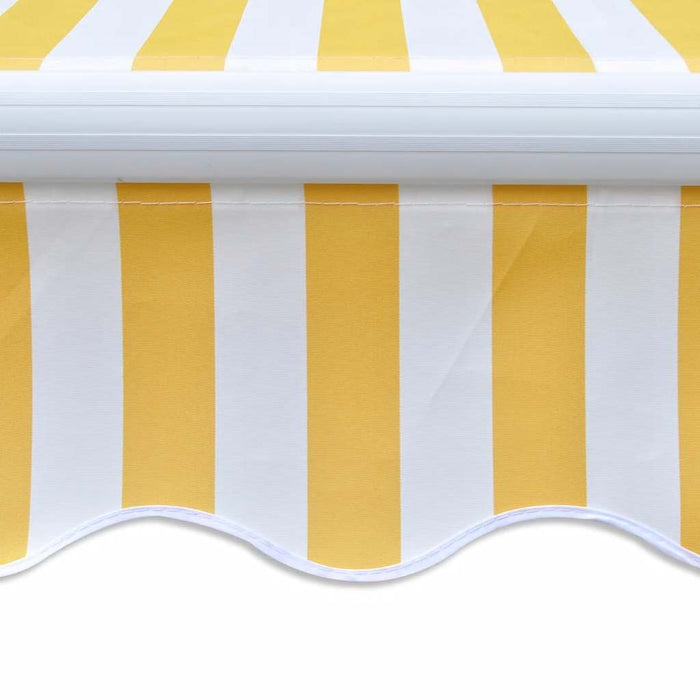 Copertină pliabilă, 600 cm, galben & alb WALTI