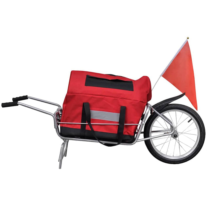 Remorcă cargo de bicicletă, cu o roată și geantă de depozitare WALTI