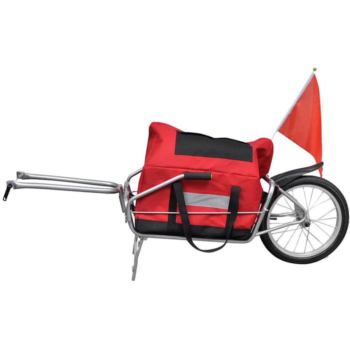 Remorcă cargo de bicicletă, cu o roată și geantă de depozitare WALTI