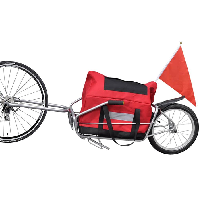 Remorcă cargo de bicicletă, cu o roată și geantă de depozitare WALTI