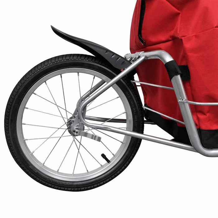 Remorcă cargo de bicicletă, cu o roată și geantă de depozitare WALTI