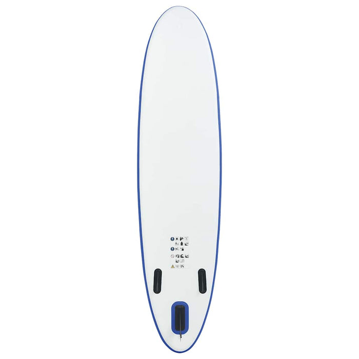 Set placă stand up paddle SUP surf gonflabilă, albastru și alb WALTI