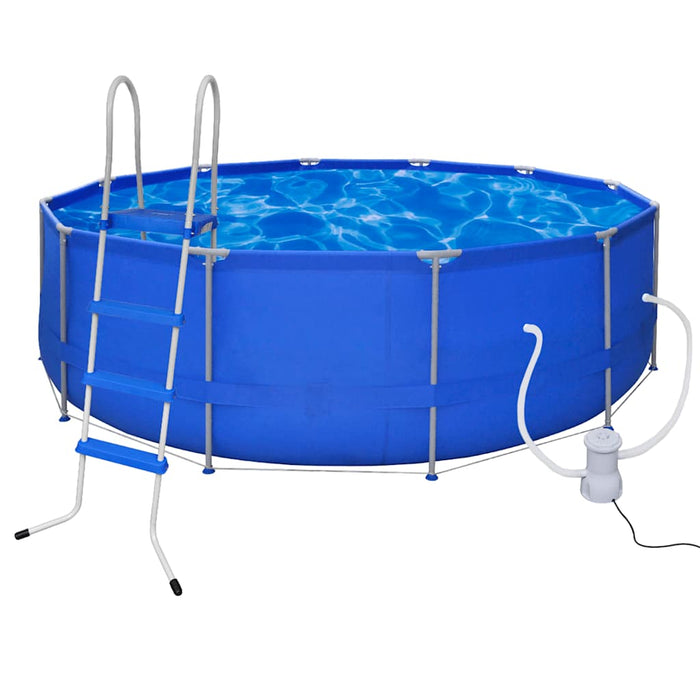Piscină rotundă 457 cm, scară și pompă de filtrare, 800 gal/h WALTI