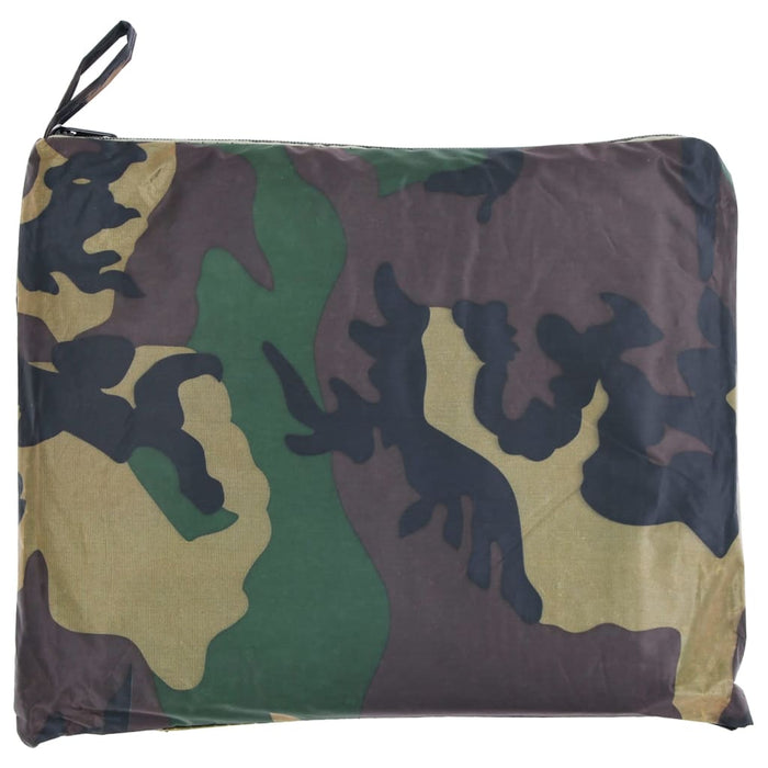 Costum de ploaie, 2 piese, imprimeu camuflaj, cu glugă, L - WALTI WALTI