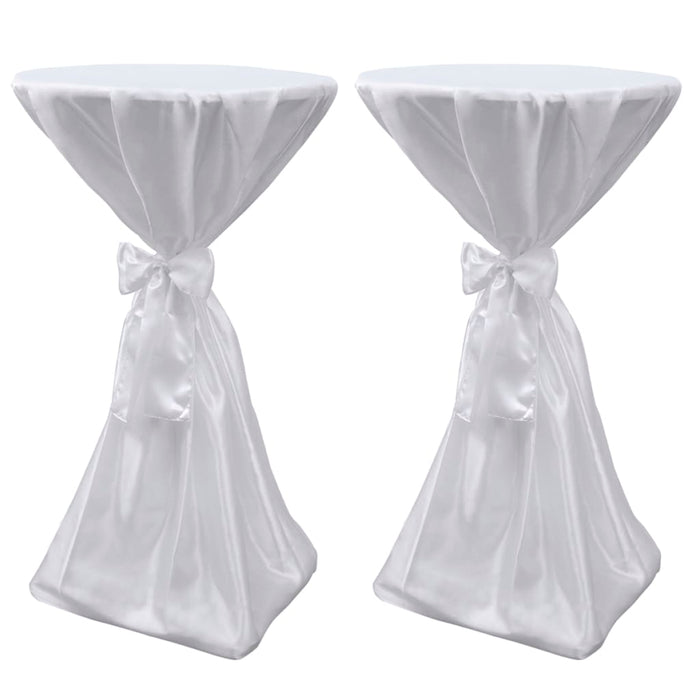 Husă de masă albă, 60 cm, cu fundă, 2 buc - WALTI WALTI