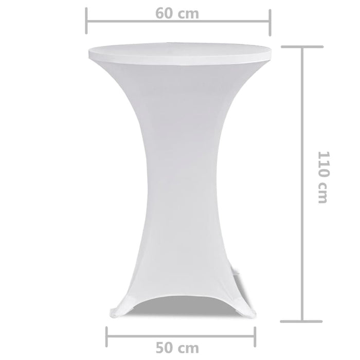 Husă de masă cu picior Ø60 cm, 2 buc., alb, elastic - WALTI WALTI