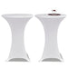 Husă de masă cu picior Ø70 cm, 2 buc., alb, elastic - WALTI WALTI
