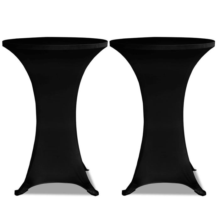 Husă de masă cu picior Ø70 cm, 2 buc., negru, elastic - WALTI WALTI